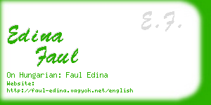 edina faul business card